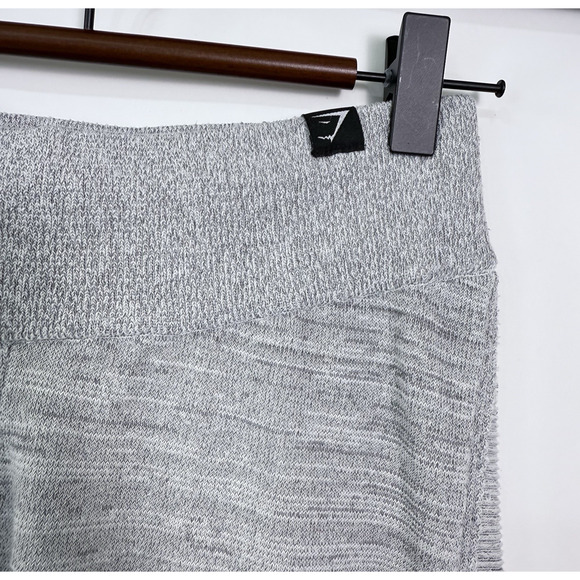 Gymshark Time‎ Out Knit Jogger Pants Womens Size S Marled Gray Stretch High Rise - Picture 8 of 9